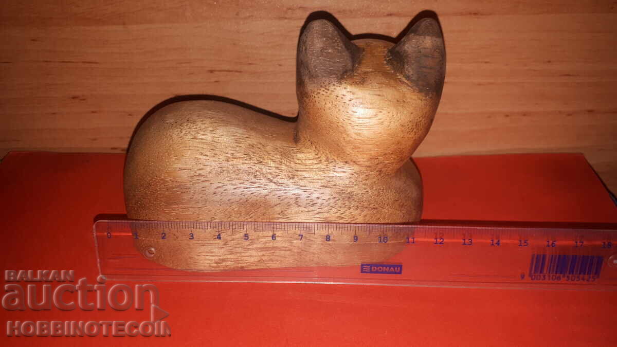 WOODEN FIGURINE STATUETTE OF A CAT 7 with price 49.00 BGN | € 25.05 WOODEN FIGURINE STATUETTE OF A CAT 7 with price 49.00 BGN | € 25.05