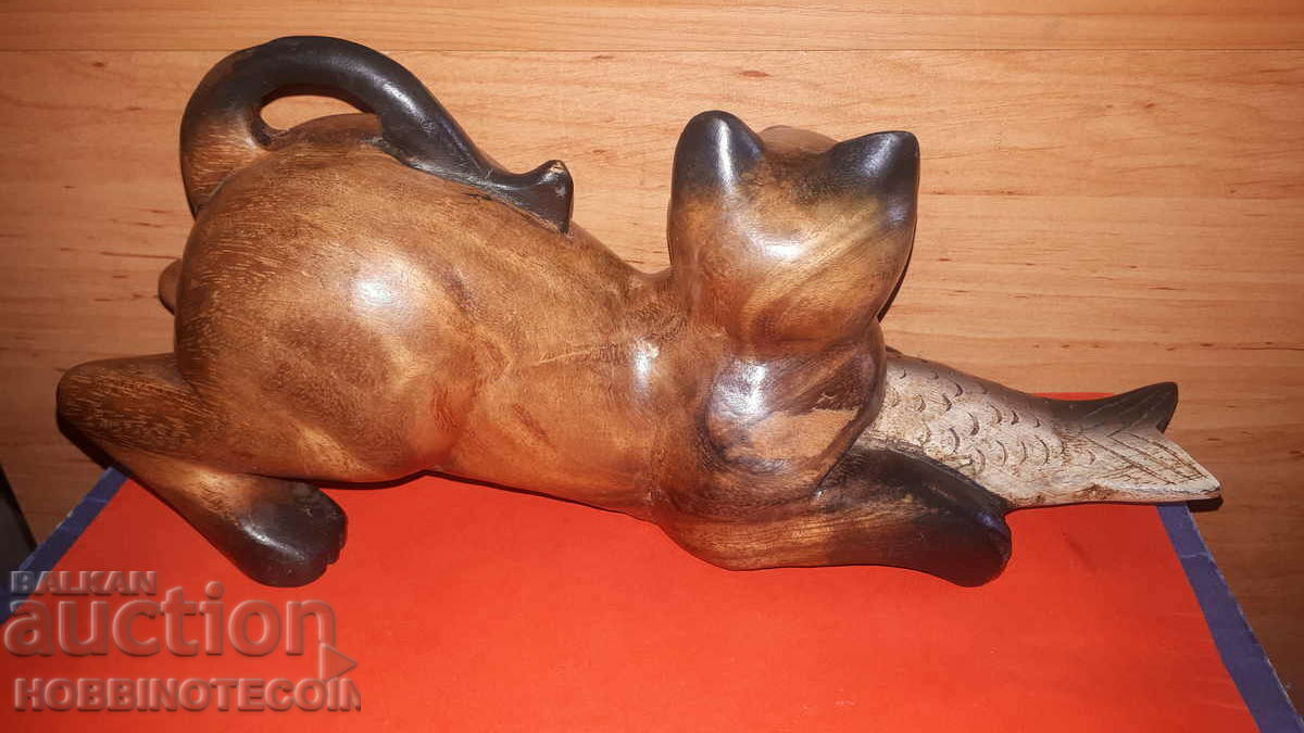 STATUETA DIN LEMN PISICĂ 8 cu preț € 50.00 | 97.79 BGN