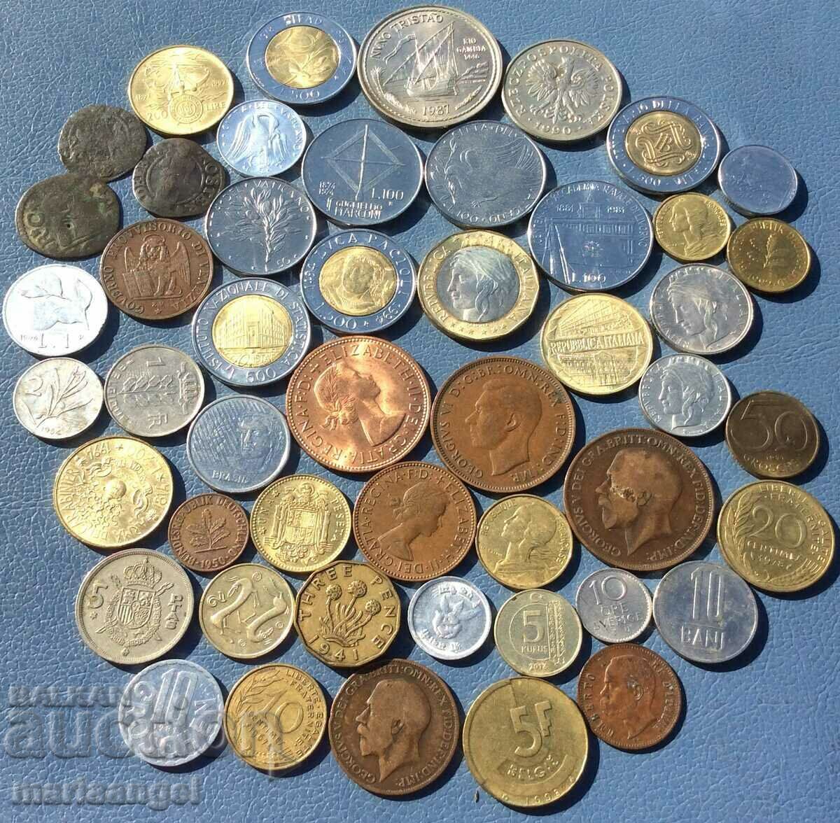 Set de 47 de monede din Italia, Anglia, Vatican si alte 3