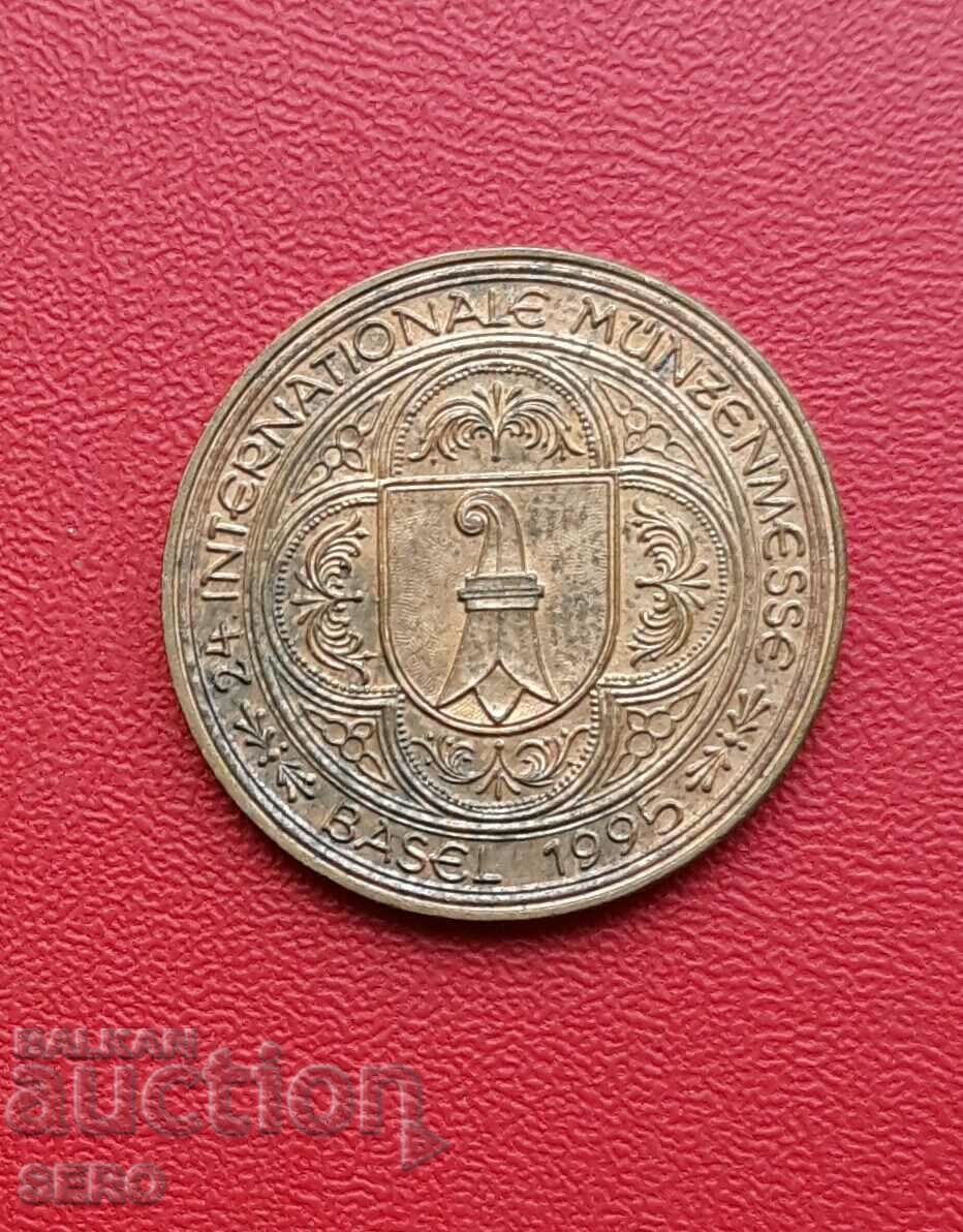 Elveția-Basel-Plaque 1995 - Târgul Internațional de Monede