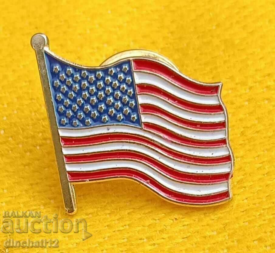 United States of America USA FLAG Badge