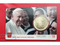 Монетна карта-Ватикана №11 от 2020 с 50 цента 2020