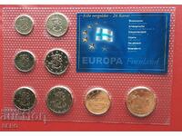 Finlanda SET de 8 monede euro placate cu aur 1999-2002