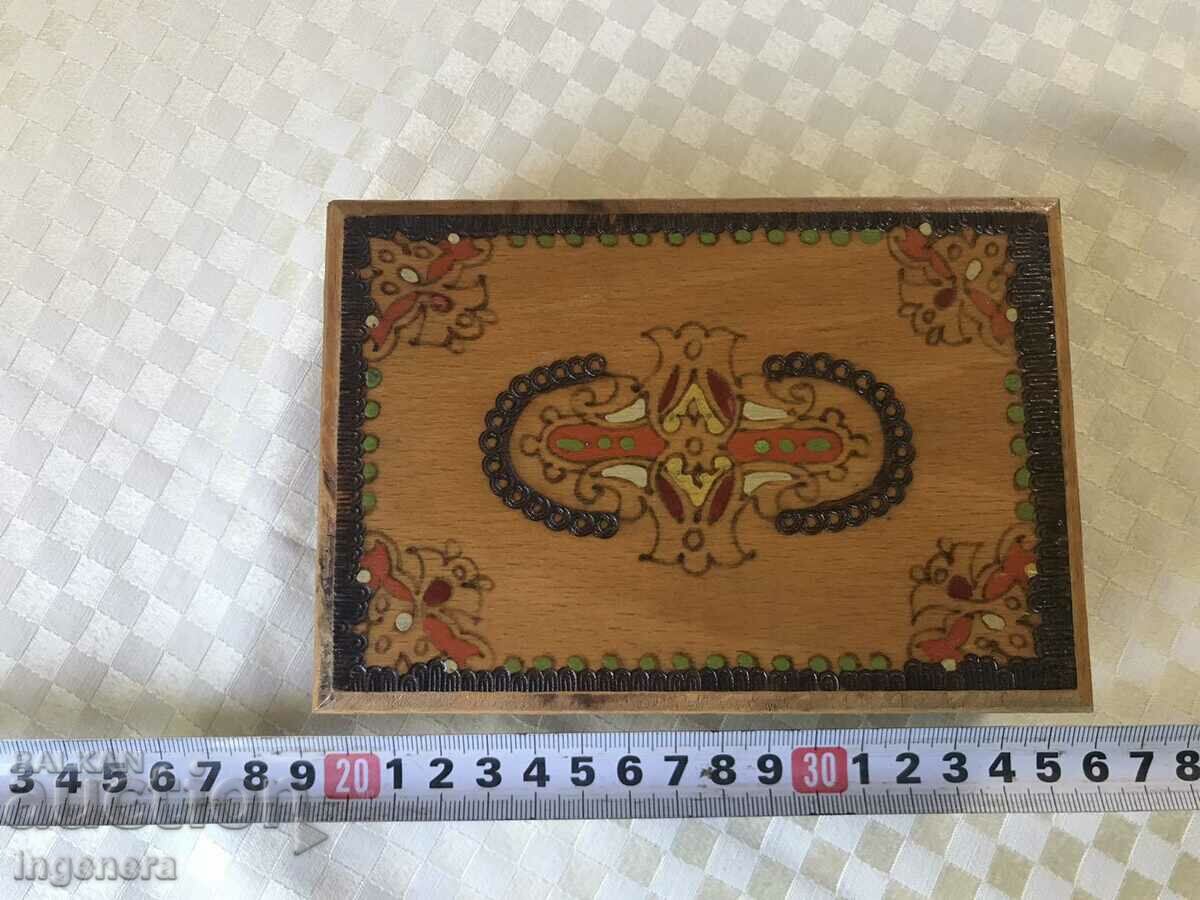 BOX WOOD PYROGRAPH DRAWING ANTIQUE FROM SOCA MOSTRA with price 48.00 BGN | € 24.54