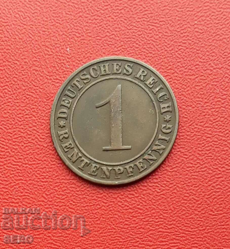 Germany-1 pfennig 1923 G-Karlsruhe-rare year and mint