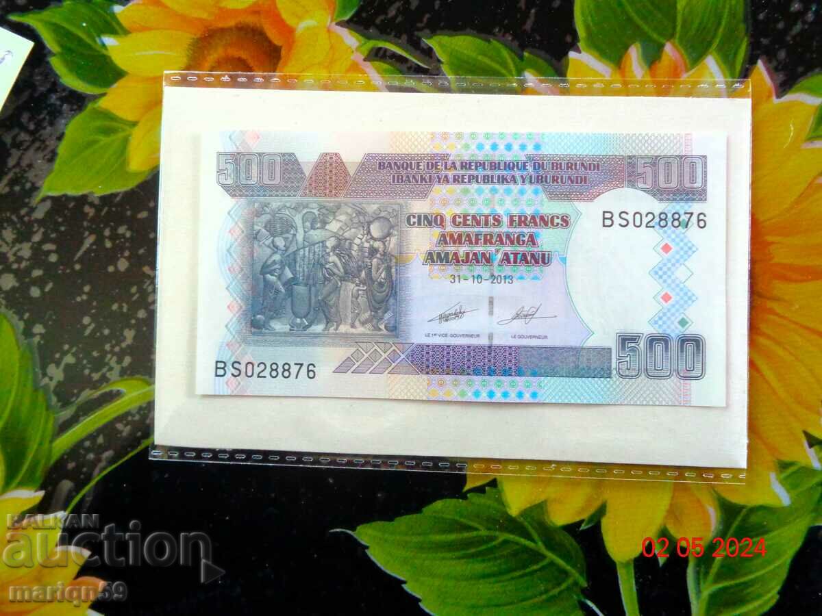 500 франка Бурунди  -доставка възможна за 2.00лв.по еконт