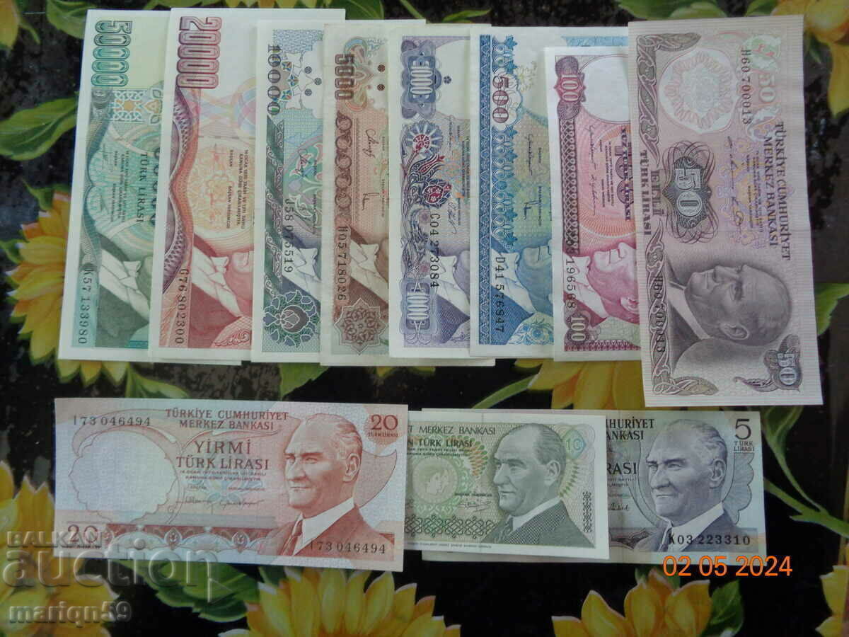 Auction lot Turkey banknotes 1970 No. 2 Auction lot Turkey banknotes 1970 No. 2