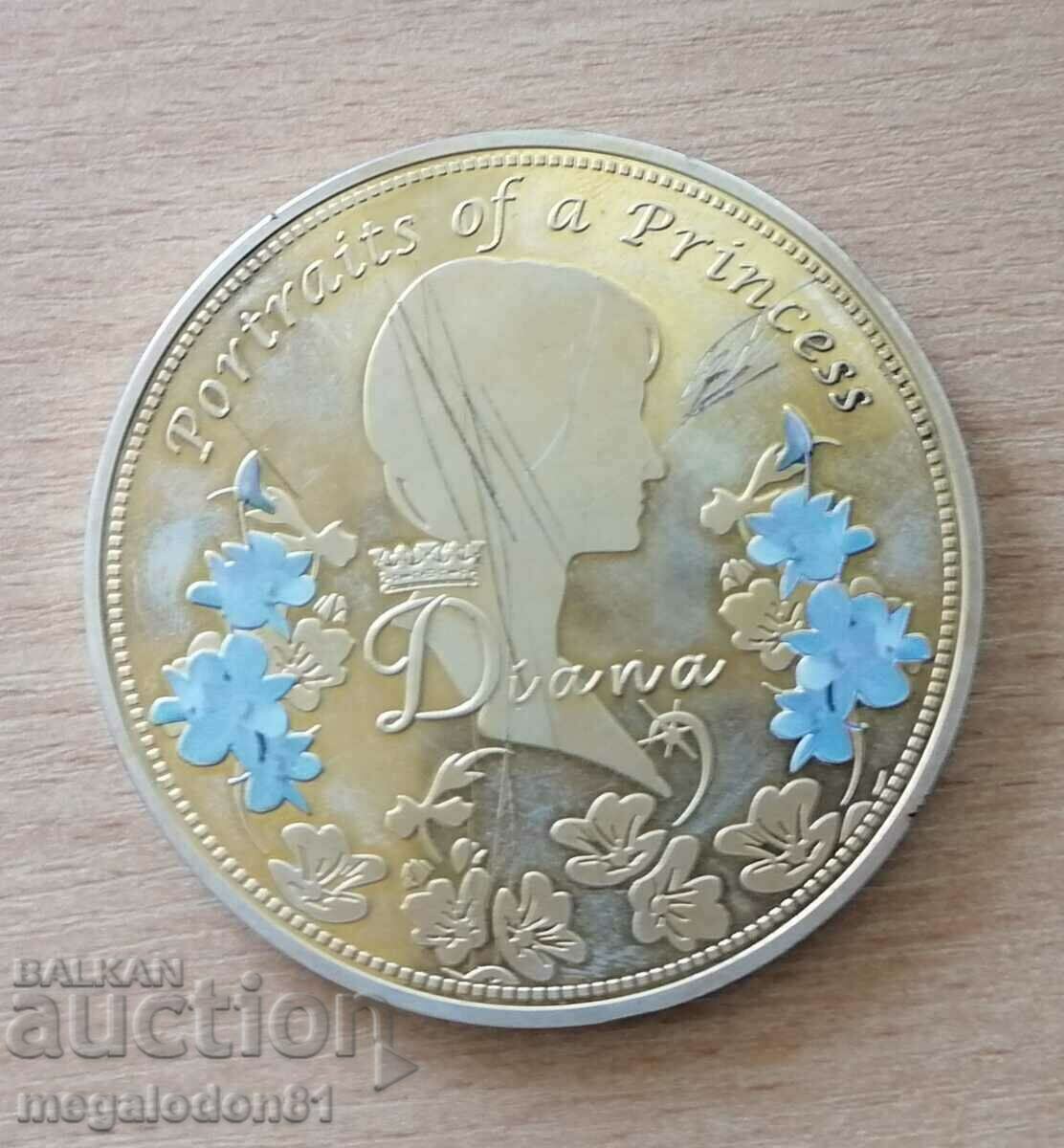 Medal plaque - Princess Diana with Swarovski stone with price 17.00 BGN | € 8.69 Medal plaque - Princess Diana with Swarovski stone with price 17.00 BGN | € 8.69