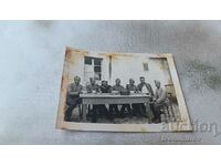 Fotografie Xanthi Ofițeri și soldați la o masă de prânz 1941