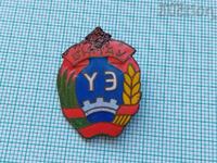 sign badge Mongolia 60s communist party