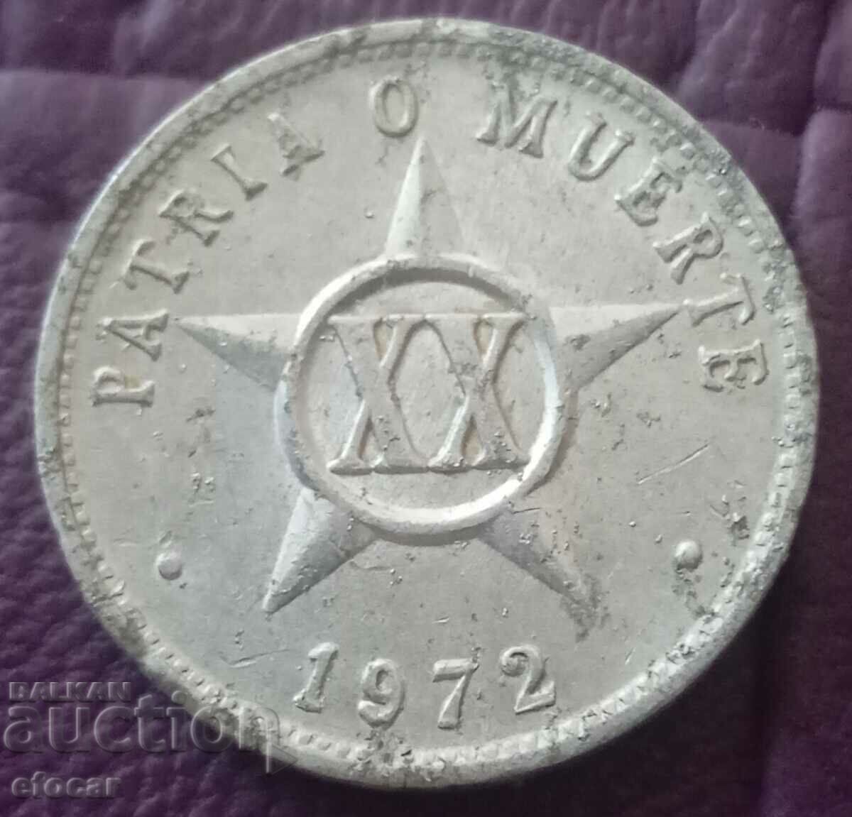 20 centavos Cuba 1972 with price 2.00 BGN | € 1.02 20 centavos Cuba 1972 with price 2.00 BGN | € 1.02
