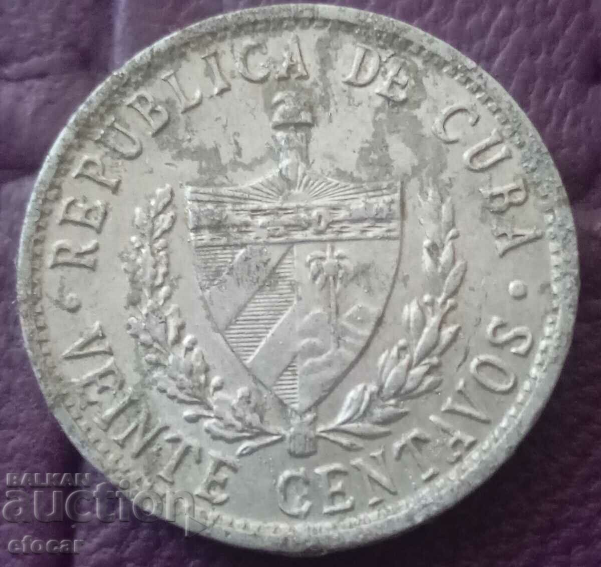 20 центавос Куба 1972
