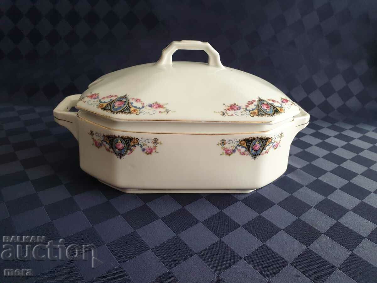 Czechoslovakia H&C Chodau porcelain soup bowl