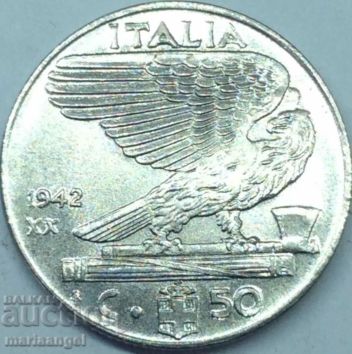 50 centesimi 1942 Italy Victor Emmanuel