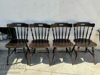 Ογκώδεις vintage καρέκλες 4 τεμ., με σήμανση