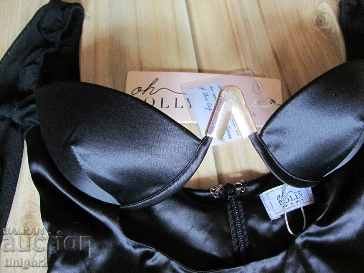 New with tags Oh Polly black satin dress size XS with price 55.00 BGN | € 28.12 New with tags Oh Polly black satin dress size XS with price 55.00 BGN | € 28.12