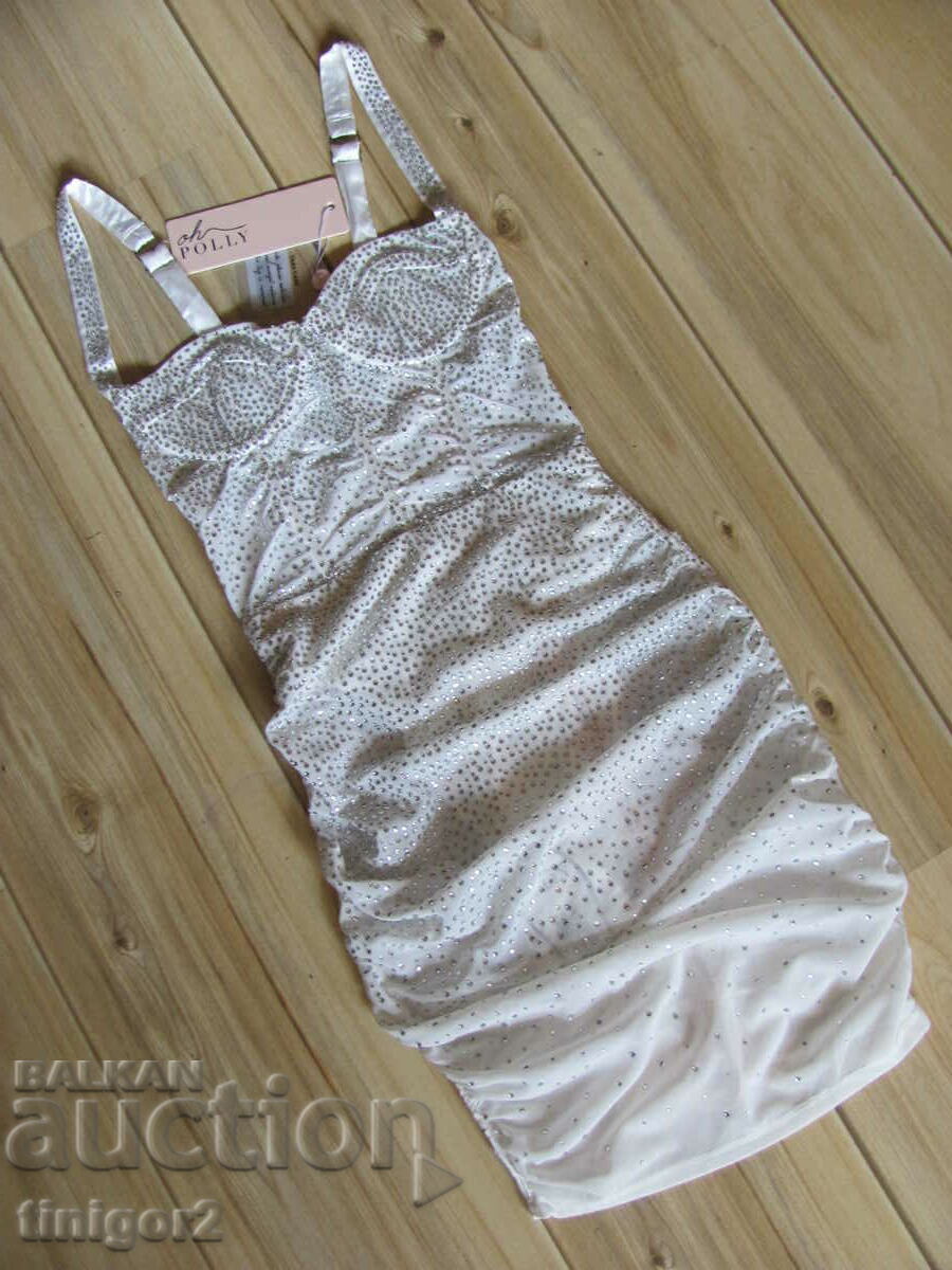 New with tags Oh Polly white rhinestone dress size XS