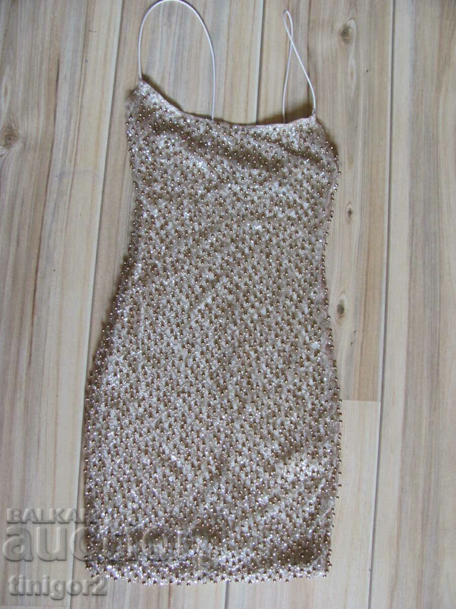 Oh Polly gold dress size XS