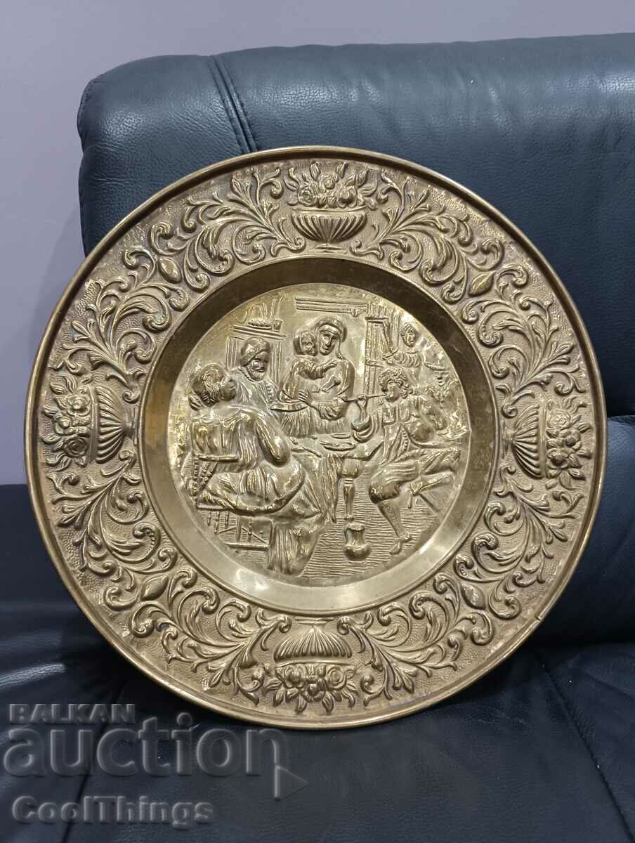 Placă de decorare cu panou mare de metal în relief