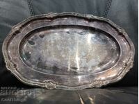GAB silver plated tray patina marked