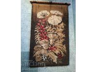 Hand woven woolen wall panel