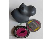 HIPPO SOC UNUSED RUBBER TOY DOLL WITH TAG