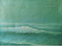 Ζωγραφική, τοπίο, θάλασσα, δεκαετία του 1980.
