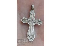 Antique silver cross of Tsarist Russia