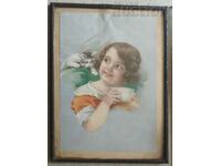 Bulgaria Old portrait photo in frame, lithograph ...