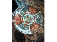 ❗ Vintage decorative plate oriental design of peacock, checker ❗