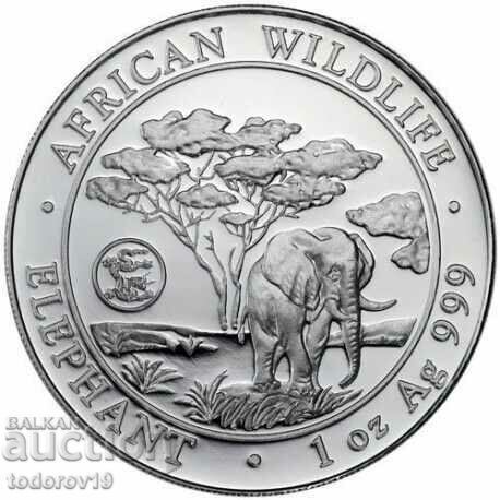 Silver 1 oz Somali Elephant 2012 mark. Dragon Silver 1 oz Somali Elephant 2012 mark. Dragon