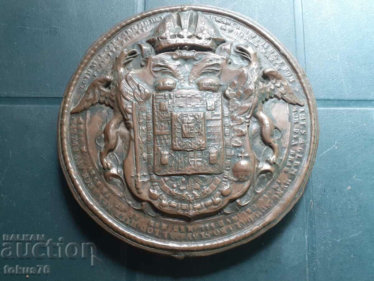 Kaiser Franz large medal plaque - 5