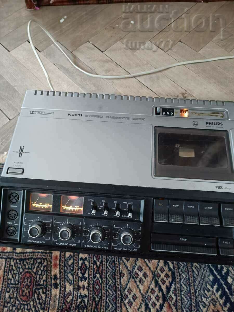 ❗ Vechi amplificator radio Philips N2511 Casetă Stereo ❗