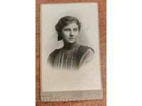1906 ST. ZAGORA GIRL WOMAN PHOTO CARDBOARD PRINCIPALITY OF BULGARIA