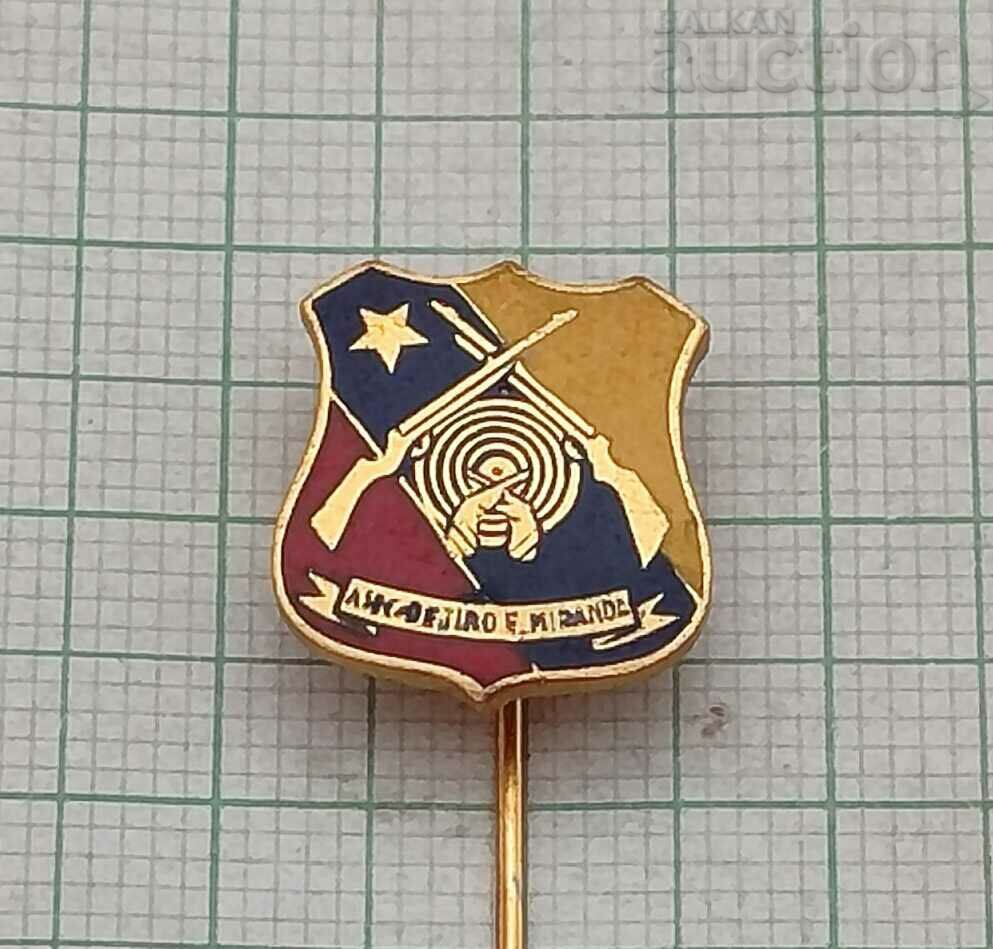 VENEZUELA SHOOTER BADGE VINTAGE ENAMEL