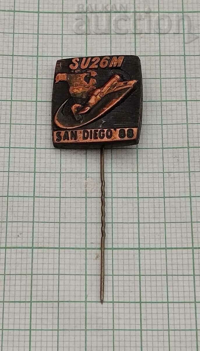 AVION SU26 M SAN DIEGO~ 88 BADGE