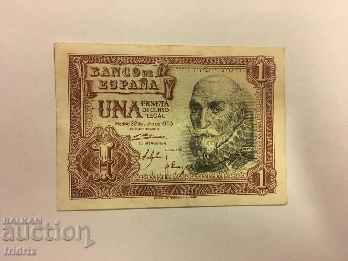 Испания 1 песета -1 / Spain 1 peseta 1953