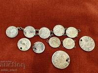 Silver coins for jewelry, for parts 33 grams