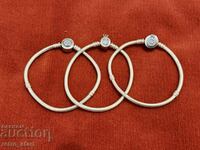 Silver bracelets 3 pcs. 43 grams of sample 925