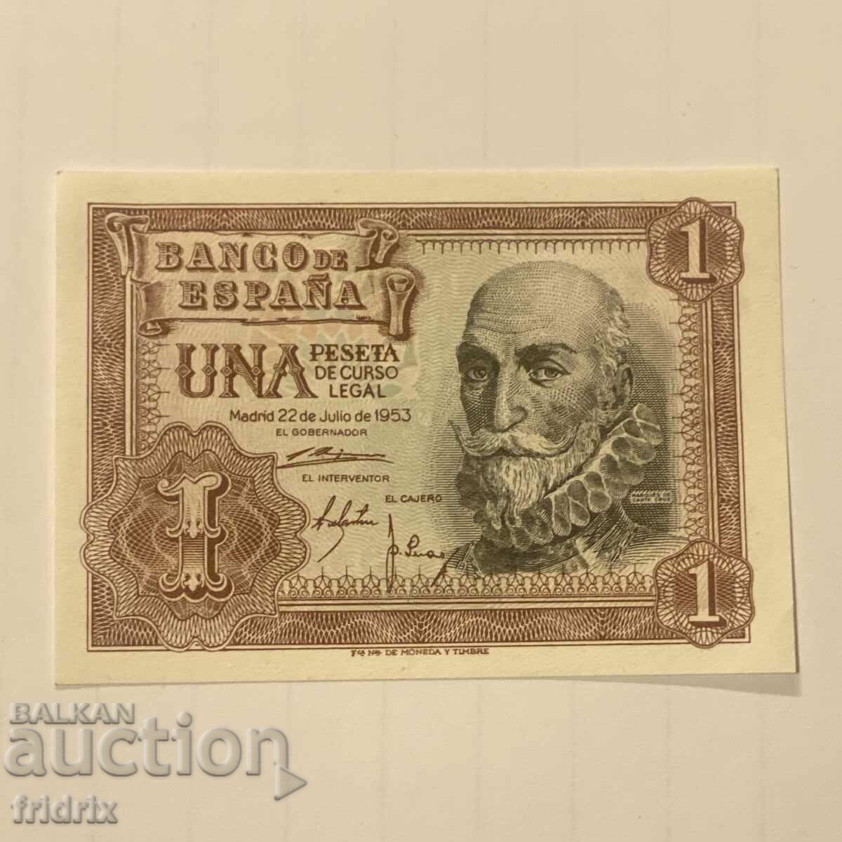 Spania 1 peseta -3 / Spania 1 peseta 1953
