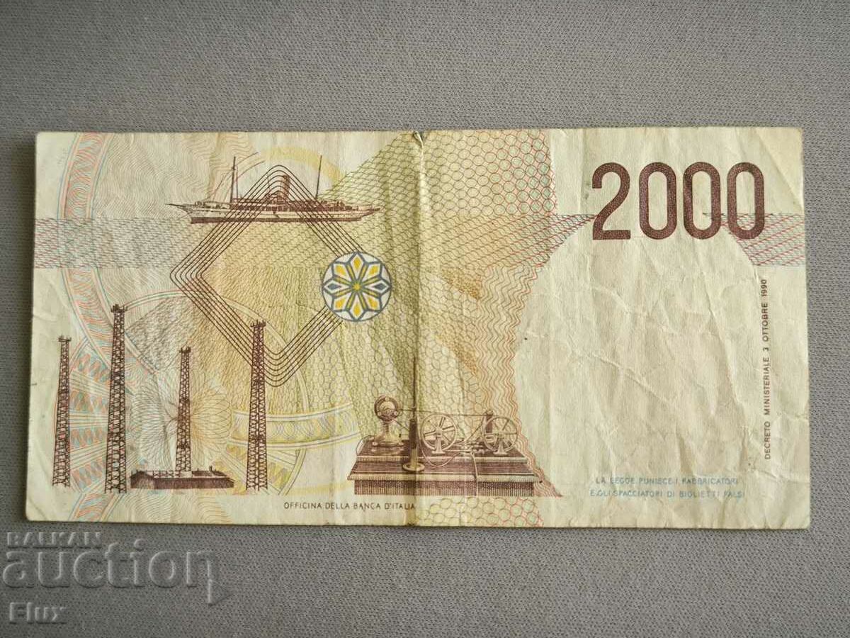 Banknote - Italy - 2000 pounds 1990 with price 7.50 BGN | € 3.83 Banknote - Italy - 2000 pounds 1990 with price 7.50 BGN | € 3.83