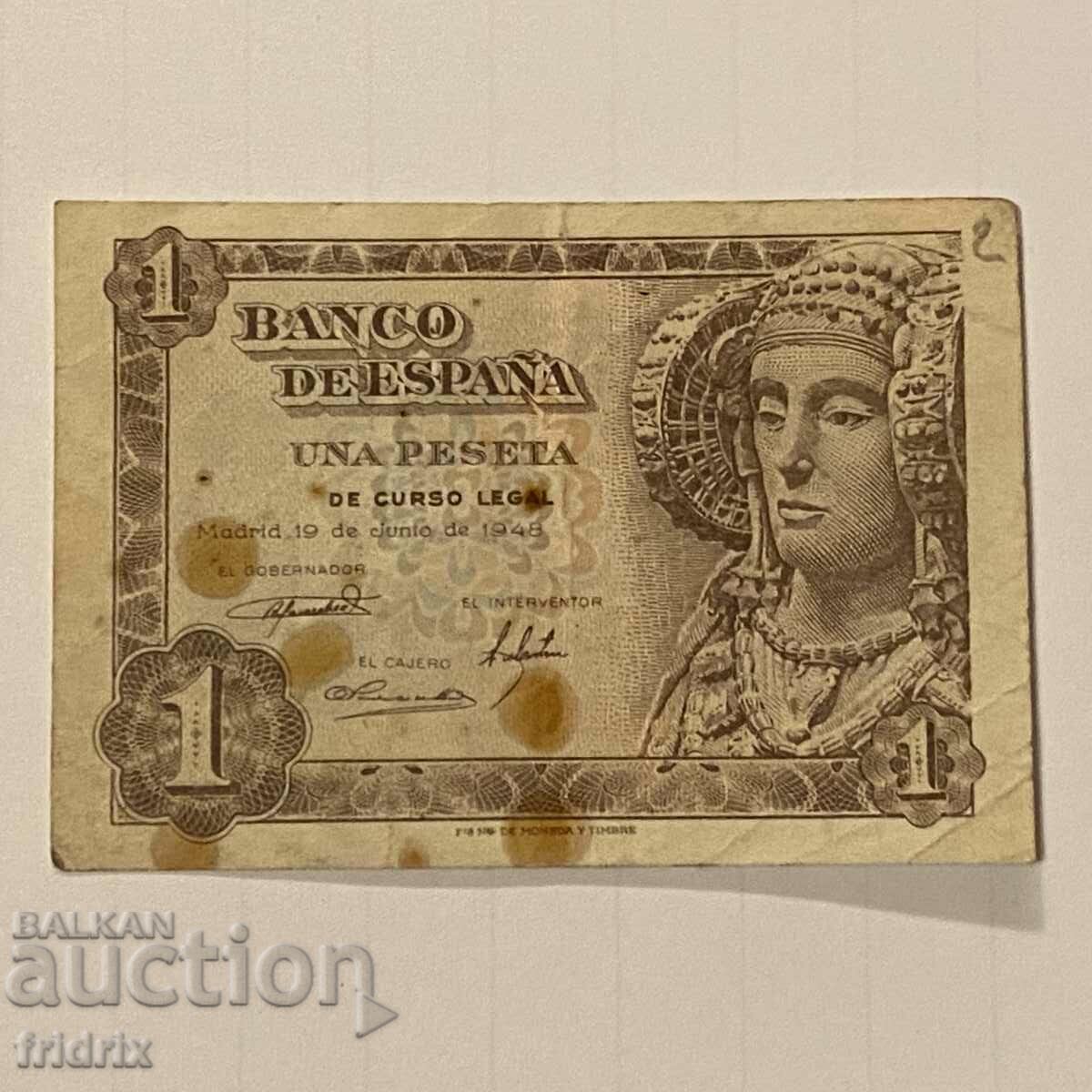 Spain 1 peseta / Spain 1 peseta 1948