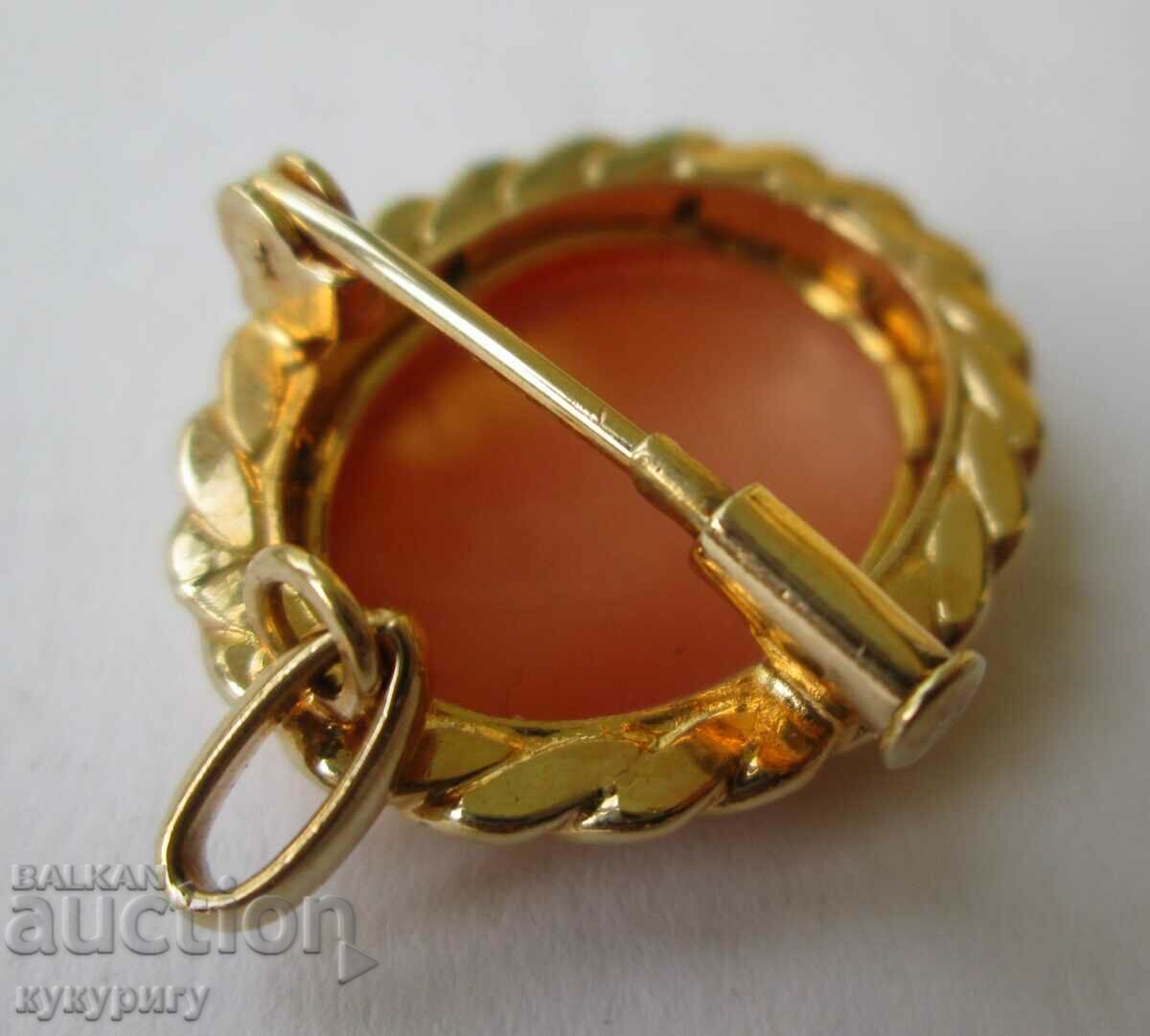 Delivery of Old lady's brooch and locket jewel jewelry with cameo Delivery of Old lady's brooch and locket jewel jewelry with cameo