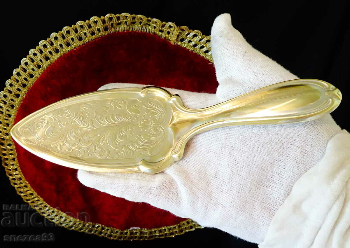 Бронзова шпатула,сладкарска лопатка,барок. - 7 Бронзова шпатула,сладкарска лопатка,барок. - 7