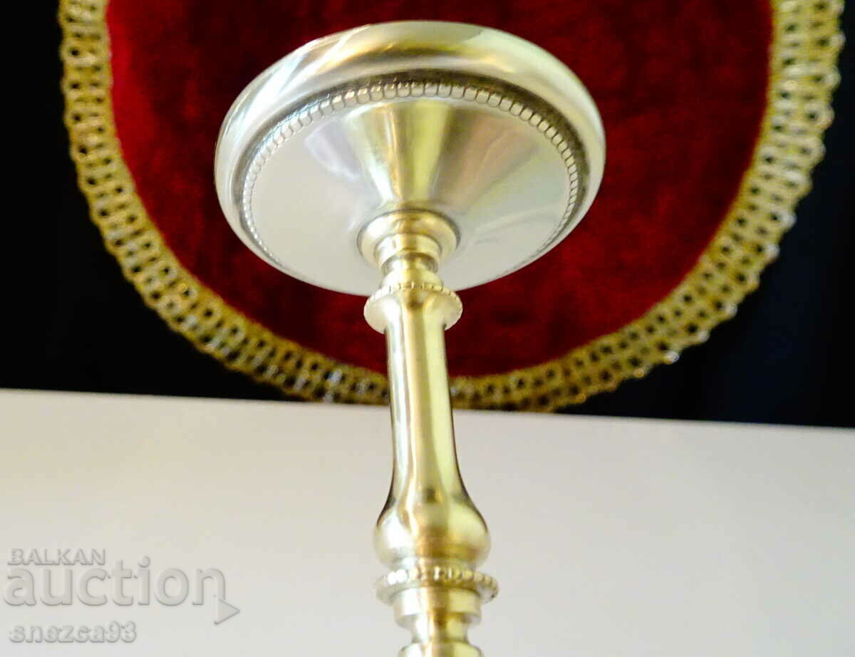 Delivery of Bronze rakia cup, high stand, jewel