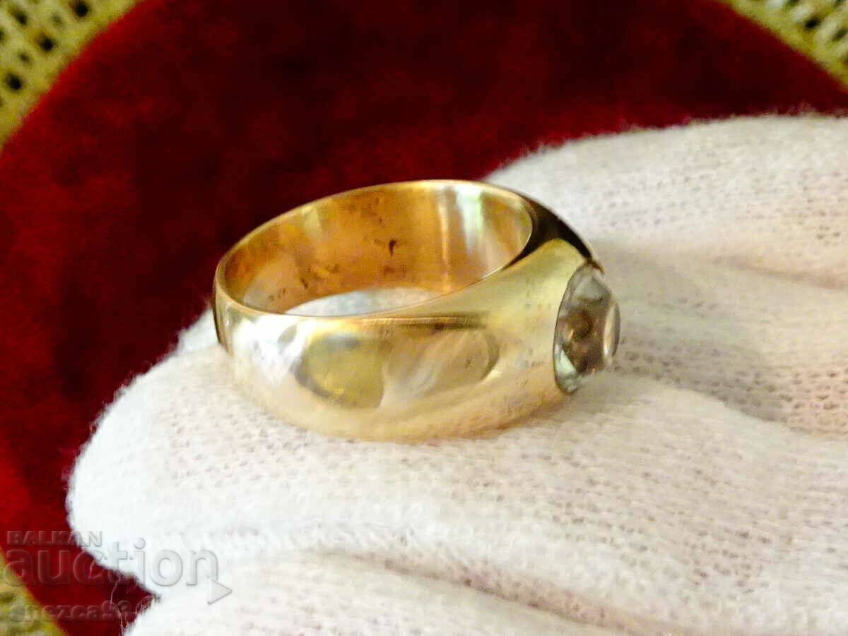 Auction Antique bronze ring, natural zircon Auction Antique bronze ring, natural zircon