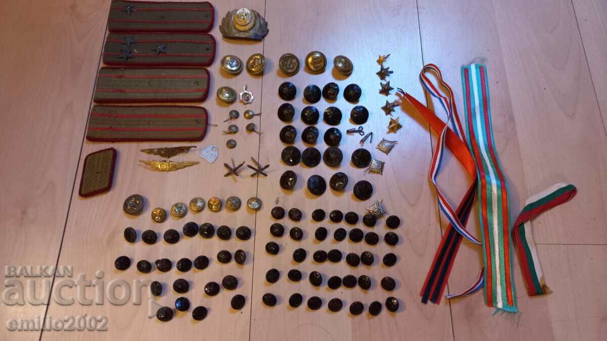 Military insignia and buttons