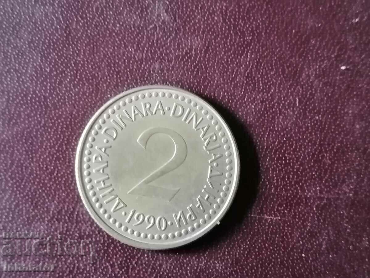 2 dinari 1990
