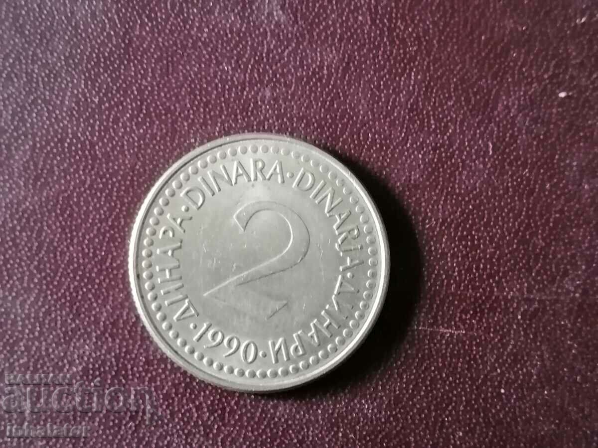 2 dinars 1990