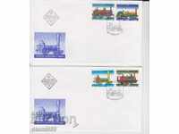 First Day Postal Envelope FDC Rail Locomotives Lot 2 envelopes